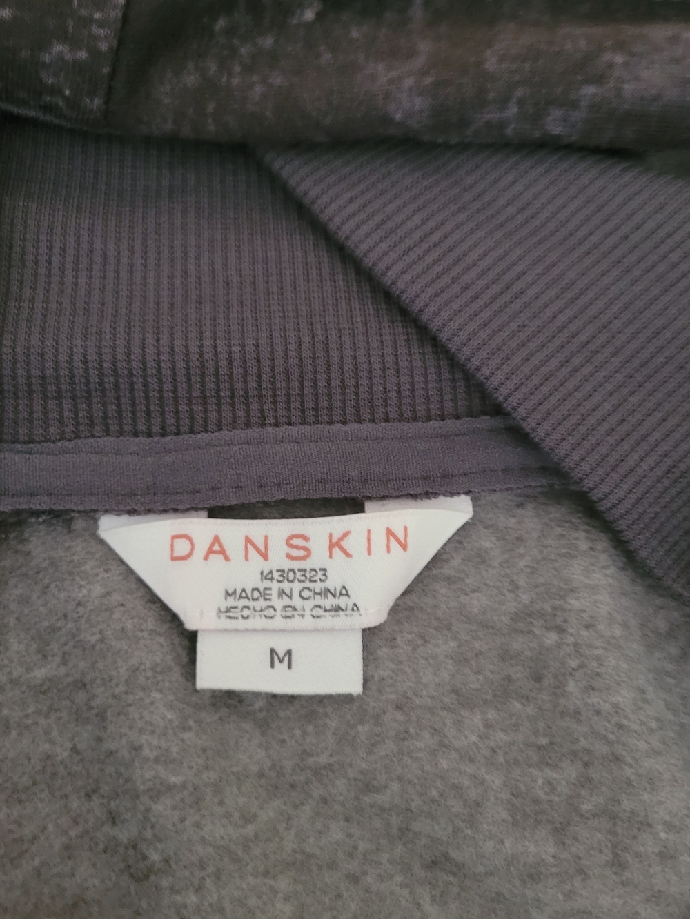 DANSKIN Grey Fleece-Lined Sweatshirt - Medium